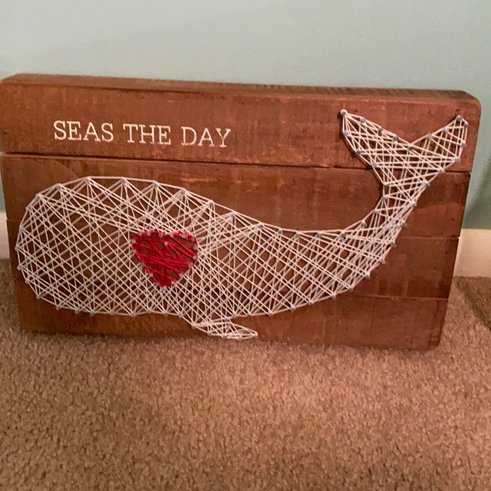 Seas the day wood sign